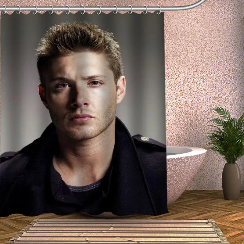 Jensen Ackles Shower Curtain Eco-friendly Modern Fabric polyester Custom Bath Curtains Home Decor | Дом и сад