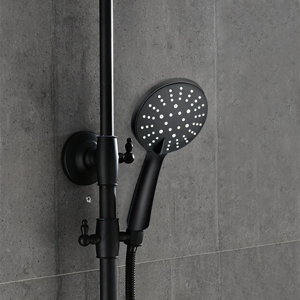 Shower Head Universal Handheld Bath High Pressure Water Saving Showerhead with 3 Mode Function Black | Дом и сад