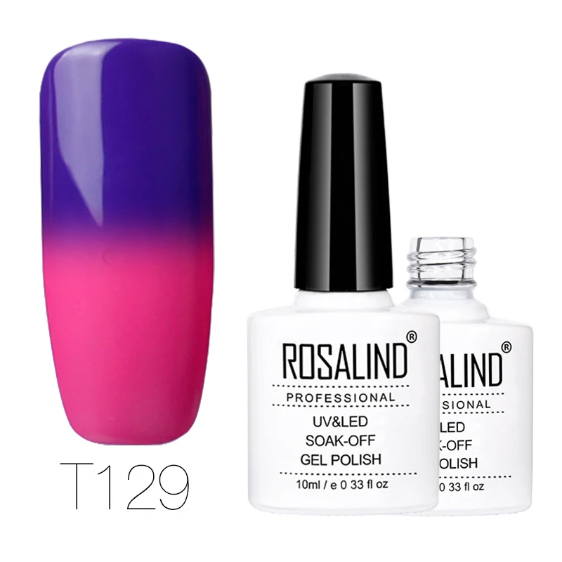 29 ROSALIND 10 мл Гель-лак для ногтей Хамелеон Температура Цвет меняющий лак для ногтей меняющий цвет под воздействием тепла УФ Гель-лак для ногтей - Цвет: 29