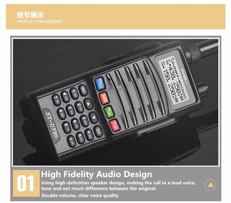 Портативная рация VHF \ UHF 136-174 \ 400-520MHZ walkie talkie Ham радио трансивер портативная радио цифровая рация