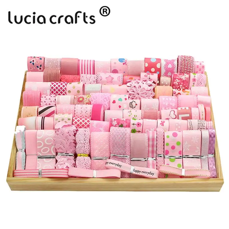 

Лючия рукоделия случайный смешанный 100 г/лот 6-40 мм Grosgrain/органза/атласная лента кружева DIY головные уборы упаковка свадебные декоративные ...