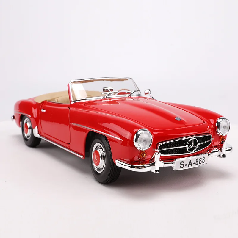 Модель автомобиля из сплава под давлением в масштабе 1:18 для Benz 1955 190sl с