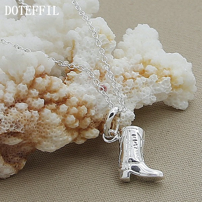 Цепочка DOTEFFIL женская из серебра 925 пробы 18 дюймов на высоком каблуке | Украшения и