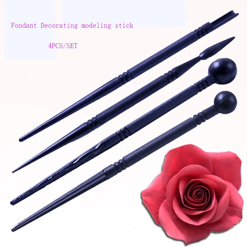 

Fondant flower modeling stick,Simulation Fold flower petals Stick lines,Non-stick universal rod,cake decorating tools,4pcs/set