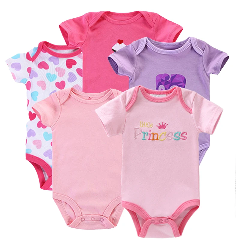 Милый детский комбинезон 5 шт./лот одежда для маленьких мальчиков и девочек