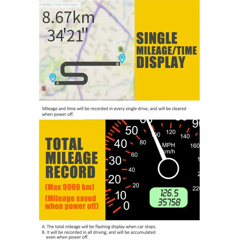 GPS HUD цифровой дисплей на головке автомобиля Грузовики Спидометр предупреждение