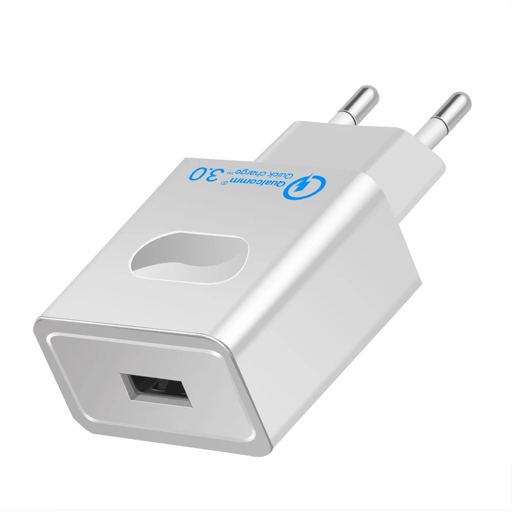 Быстрая зарядка 3,0 USB зарядник Быстрая зарядка QC3.0 зарядка с usb-кабелем Портативный ЕС мобильный телефон зарядное устройство адаптер для Iphone - Тип штекера: as the picture shows