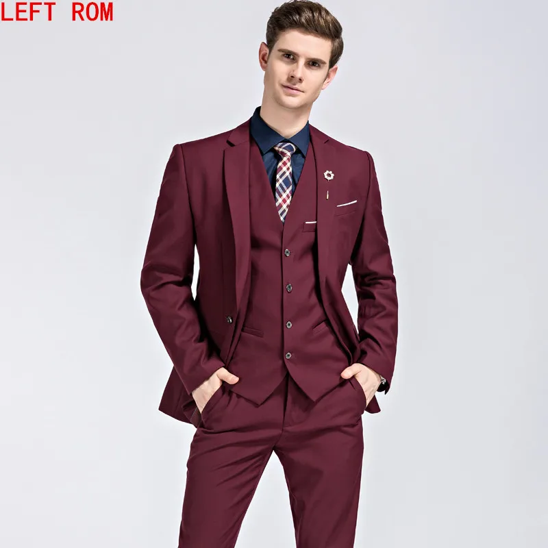Мужской костюм 2018 известный бренд мужские костюмы Свадебный Жених плюс размер S