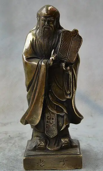 20cm Chinese Bronze Copper Lao-tzu Thinker Philosopher Writer Historian People Statue | Statues &amp Sculptures