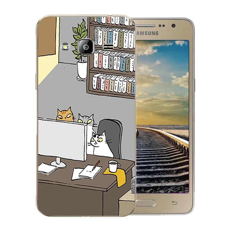 Для Samsung Galaxy J2 Prime Чехлы Силиконовые мягкие кошки семья шаблон обложка для SM-G532F G532