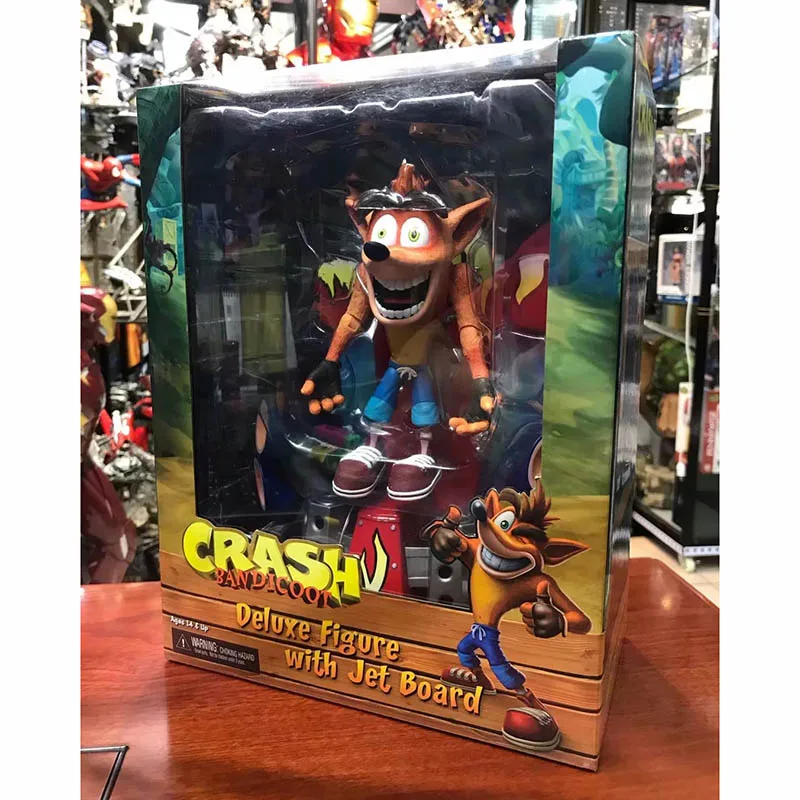 Crash Bandicoot Deluxe Action Figure 1/8 scale окрашенный рисунок с струйной панелью ПВХ фигурка