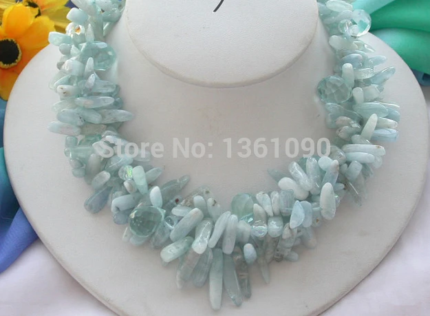 Капельный Ограненный ожерелье с кристаллами 3 ряда 17 дюймов 00664|crystal necklace|necklace