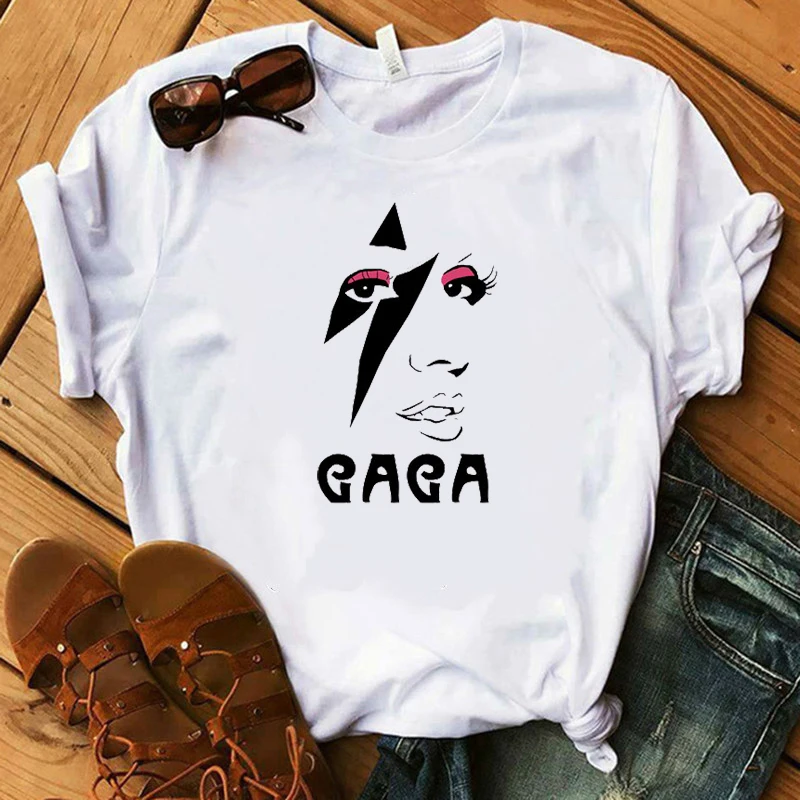 Vogue Awesome Lady Gaga Fan shirt A Star is Born Design футболка модная Женская Топ трендовая одежда Oscar