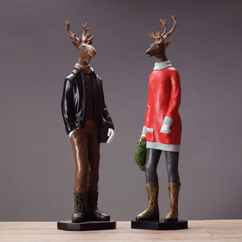 Джентльмен олень скульптура декоративные украшения дома креативные