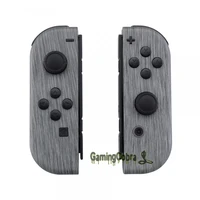extremerate soft touch grip brushed silver patterned housing shell cover with full set buttons for ns switch joycon oled