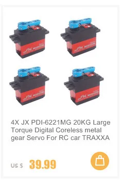 Водонепроницаемый металлический редуктор JX DC5821LV 20 кг большой крутящий момент цифровой Бессердечный сервопривод для RC автомобиля Traxx как гусеничный TRX4 baja лодка рука робота