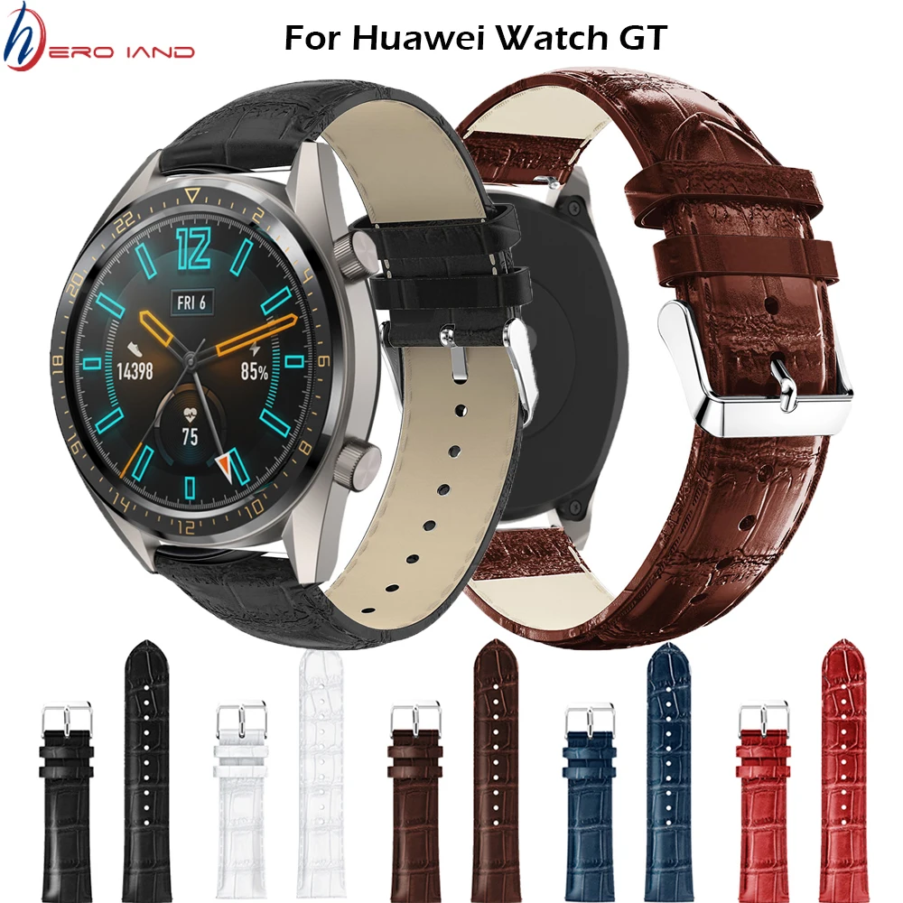 Hero Iand для huawei watch GT ремешок кожаный ремешок спортивные Смарт часы браслет 22 мм группа часы 2 pro/honor magic ремни ремень