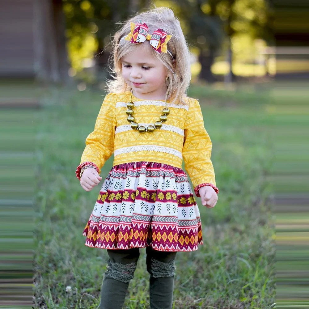 Платье для маленьких девочек на День Благодарения кружевное вечернее платье с