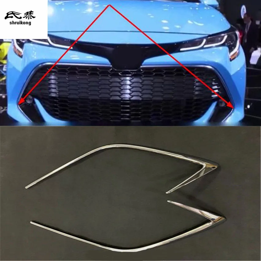 2 шт./лот ABS Хромированная наклейка для автомобиля Авто решетка нижней украшения