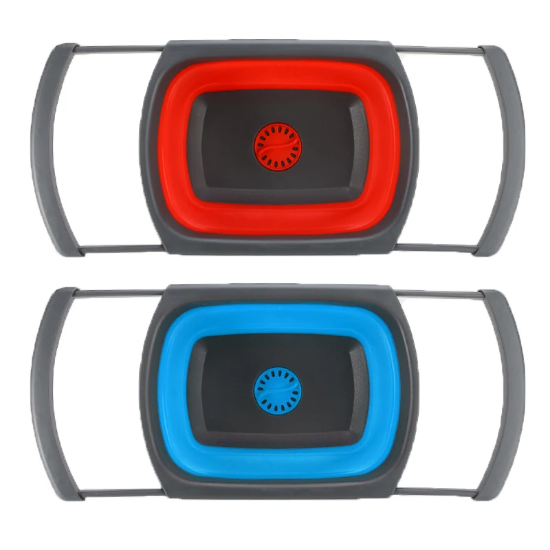 

New Portable Folding Picnic Basin Muti-funtions Travel Sink Drain Tools Fruit Dish Vegetables Washing Tool Drainage Baskets 2019