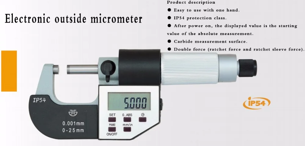 

Electronic Outside Micrometers 0-25mm 0-1inch 132-01-040