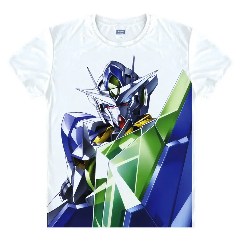 Футболка Gundam с надписью Double O Страйк Фридом красочные футболки аниме аксессуары