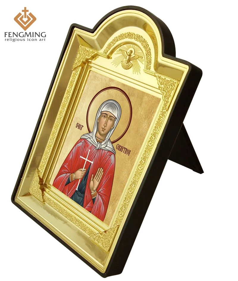 Пластиковая фоторамка под заказ Бронзирующая икона Святой Христины