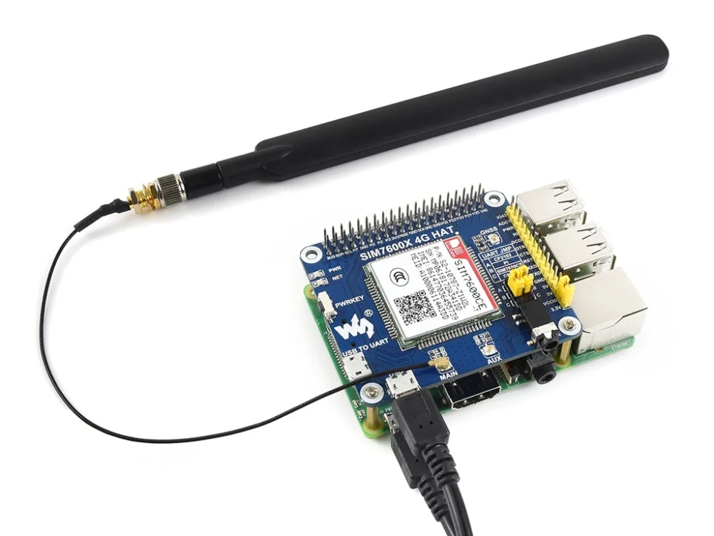 4G/3G/2G/GSM/GPRS/GNSS шапка для RPi Zero/Zero W/Zero WH/2B/3B/3B + на основе SIM7600CE T поддержка dial up UDP DTMF