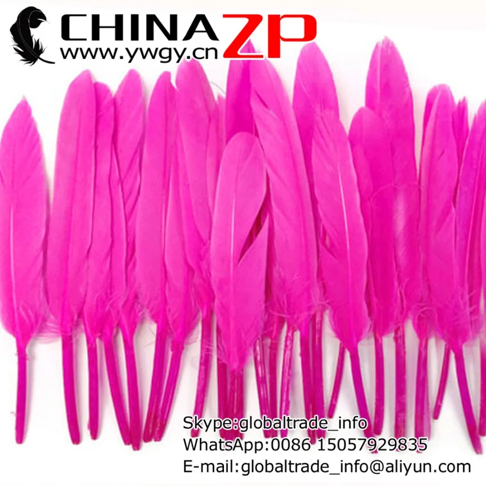 

Leading Supplier CHINAZP Factory 1000pcs/lot Cheap Good Quality Dyed Hot Pink Loose Duck Cochettes Feathers