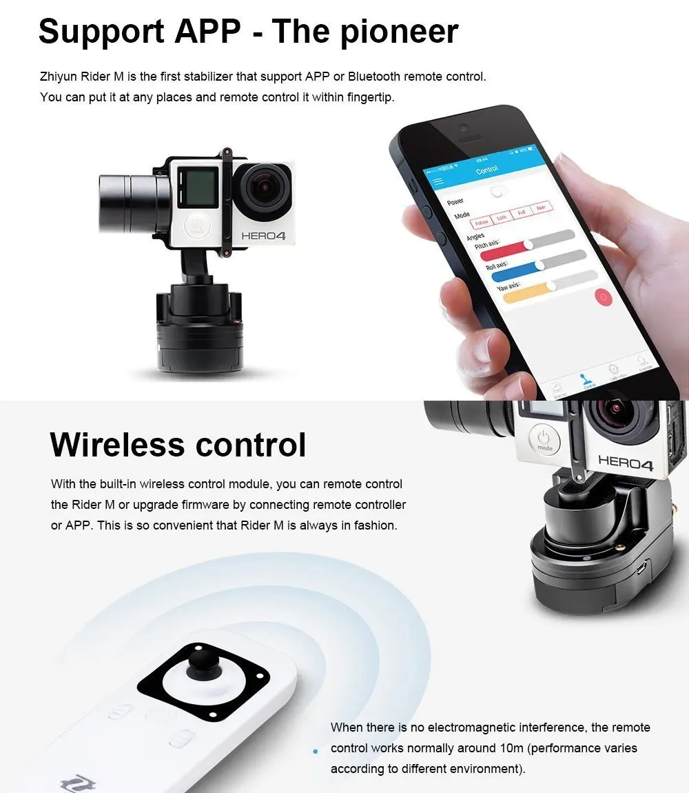Zhiyun Zhi Yun Z1 Rider M 3 Портативный Ручной Стабилизатор с беспроводным пультом