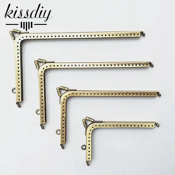 KISSDIY 4 шт./лот l образный прямоугольный металлический кошелек с винтажной ручкой