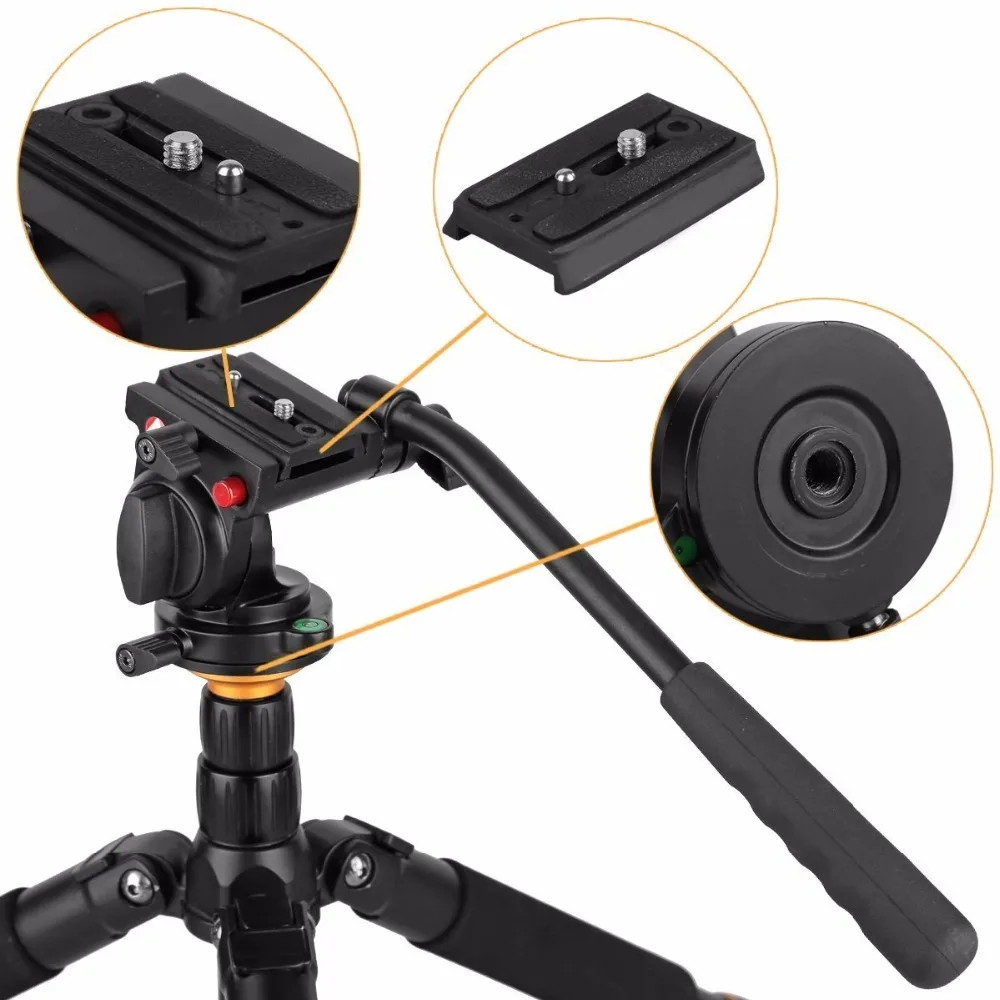 Гибкая алюминиевая головка штатива kingjoy для фотоаппарата Подвижная видеокамеры
