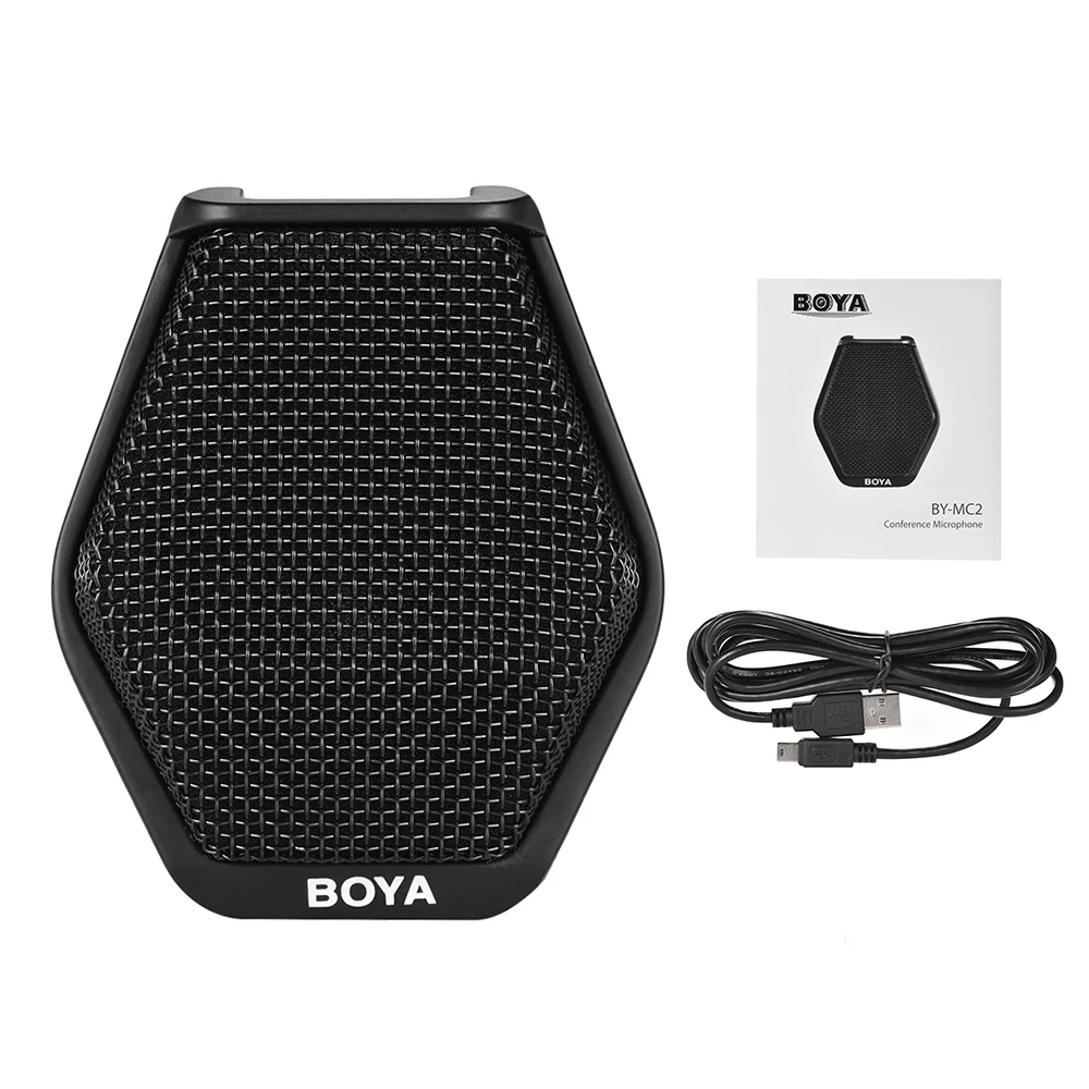 BOYA BY-MC2 супер-Cardioid конденсаторный микрофон для конференц-связи с 3,5 мм аудио Jack& USB 5V Интерфейс для конференц-зала