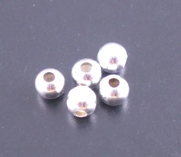 Doreen Box Милые 500 шт Серебристые гладкие шарики 4 мм в диаметре. (B01635)|beads 4mm|bead in beaddoreen
