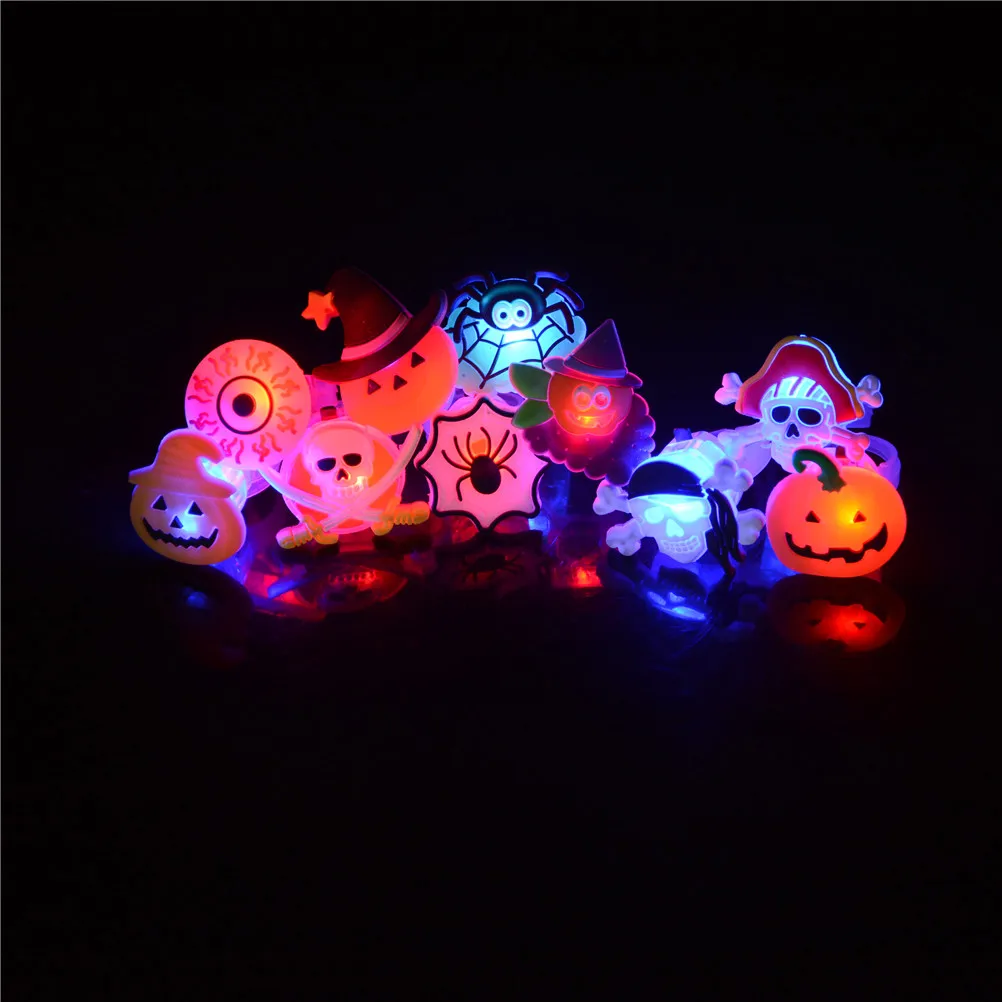 1 шт. Хэллоуин Детские забавные игрушки подарки LED мигающий свет светящийся палец