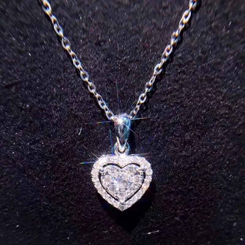 Подвеска ANI из белого золота 18 К (AU750) Женская свадебное ожерелье с подвеской в