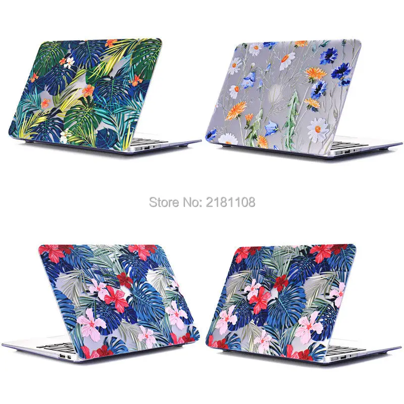 Матовый Жесткий чехол с цветочным принтом для MacBook Air 11 13 15 A1932 A1706/A1707 12 дюймов |