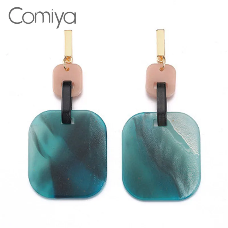 Comiya Длинные акриловые ногти геометрический кулон серьги с фианитом Umode D'oreille