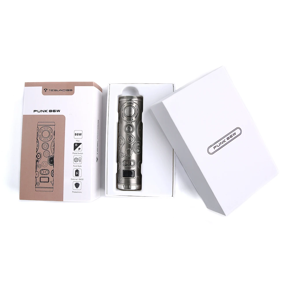 Электронные сигареты Tesla Punk 86W Mod Teslacigs Max Питание от аккумулятора 18650 в стиле панк