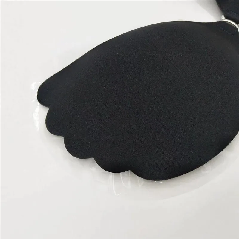 100 pcs Womens Reusable Invisible Magic Strapless Self Adhesive Push-up Bra Stick On Gel Backless Silicone Bras