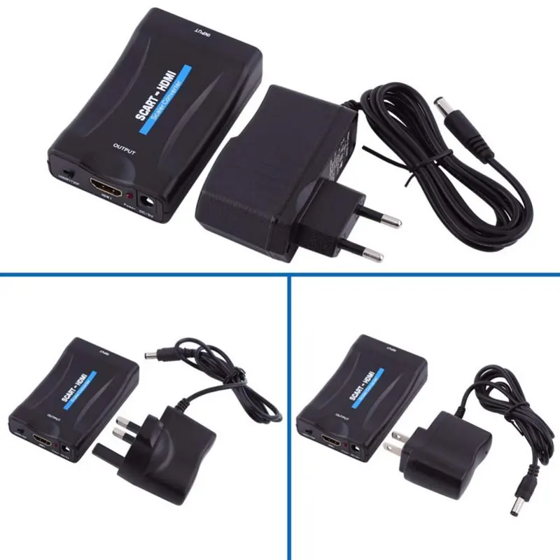 JKING 1080P SCART в HDMI конвертер видео аудио сигнала адаптер HD с зарядным адаптером |