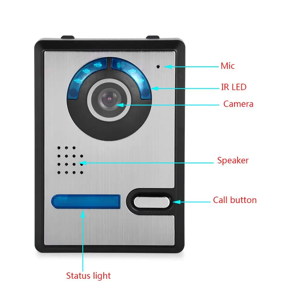 SmartYIBA Wifi проводной домофон домофона HD 1000tvl наружная Камера IR-cut ночного видения водонепроницаемый угол обзора 92 градуса