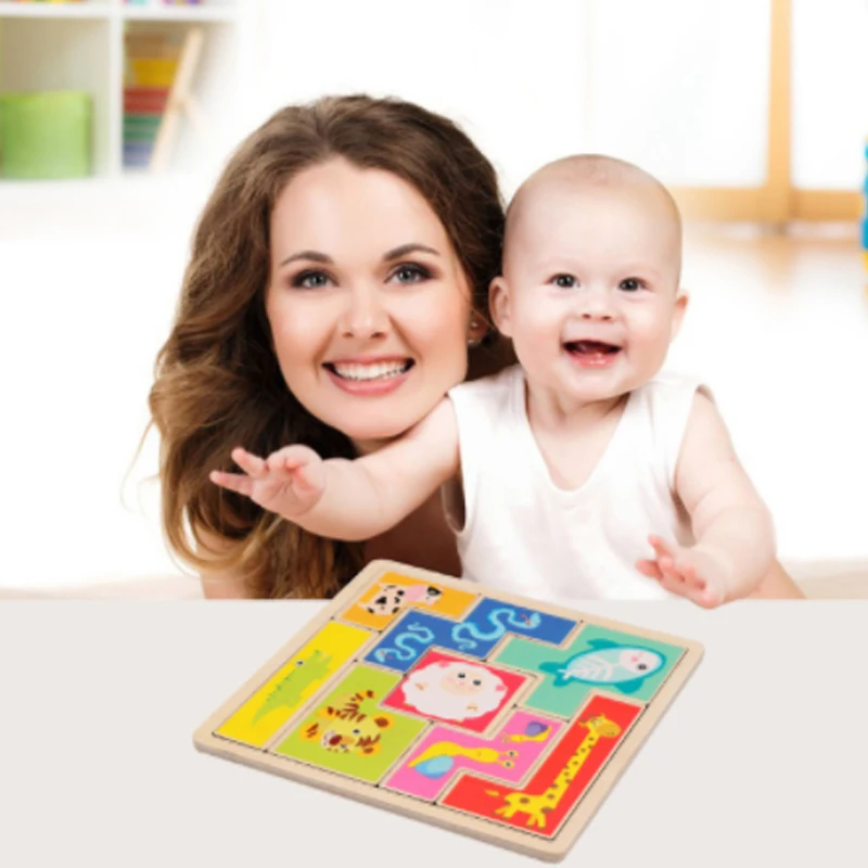 Детские когнитивные пазлы игра мультяшная игрушка пазл для малышей развивающие