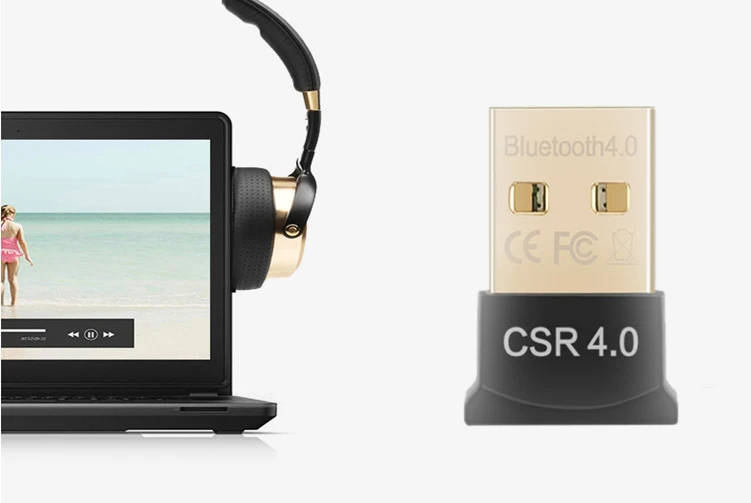 Компьютер USB адаптер Bluetooth V4.0 Двойной режим Беспроводной Dongle Бесплатная драйвер