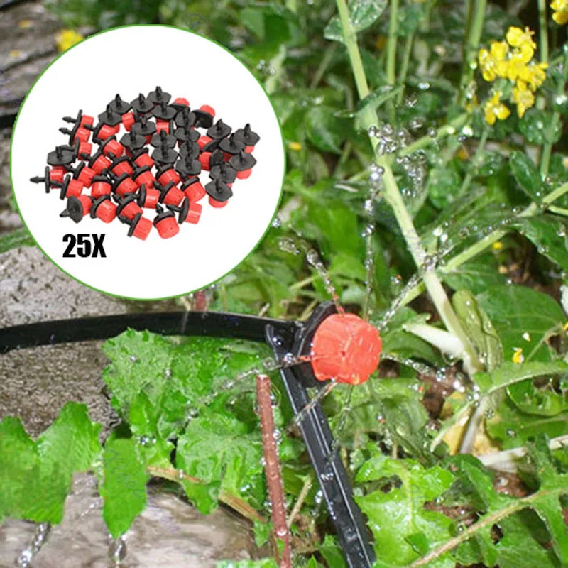 25 шт. капельная головка для шланга 1/4 дюйма|drip head|dripper drip headgarden irrigation |