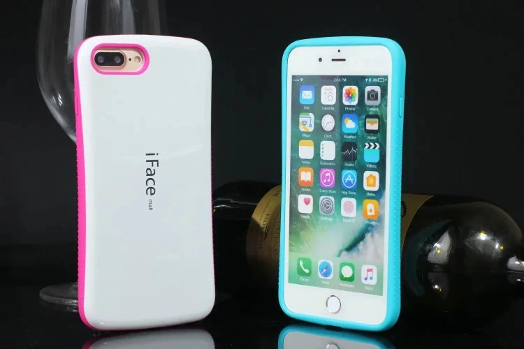 Чехол iface для apple iphone 6s Plus роскошные чехлы амортизирующий ПК Жесткий + силиконовый