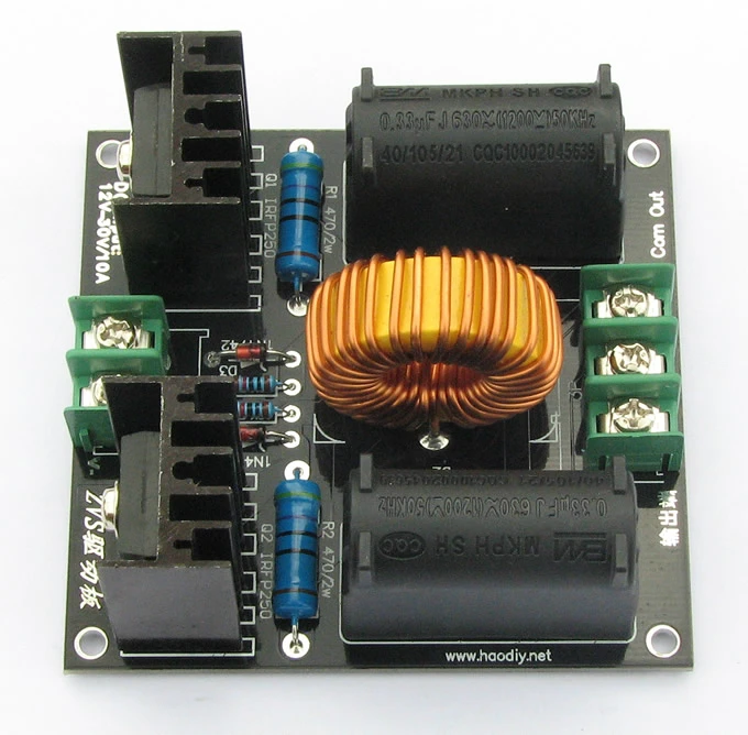 DC 12 30V ZVS низкое напряжение индукционная нагревательная доска Тесла катушка Flyback