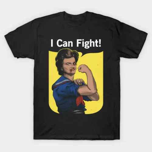 Забавная черная футболка Steve Harrington Can Fight для мужчин и женщин модная унисекс