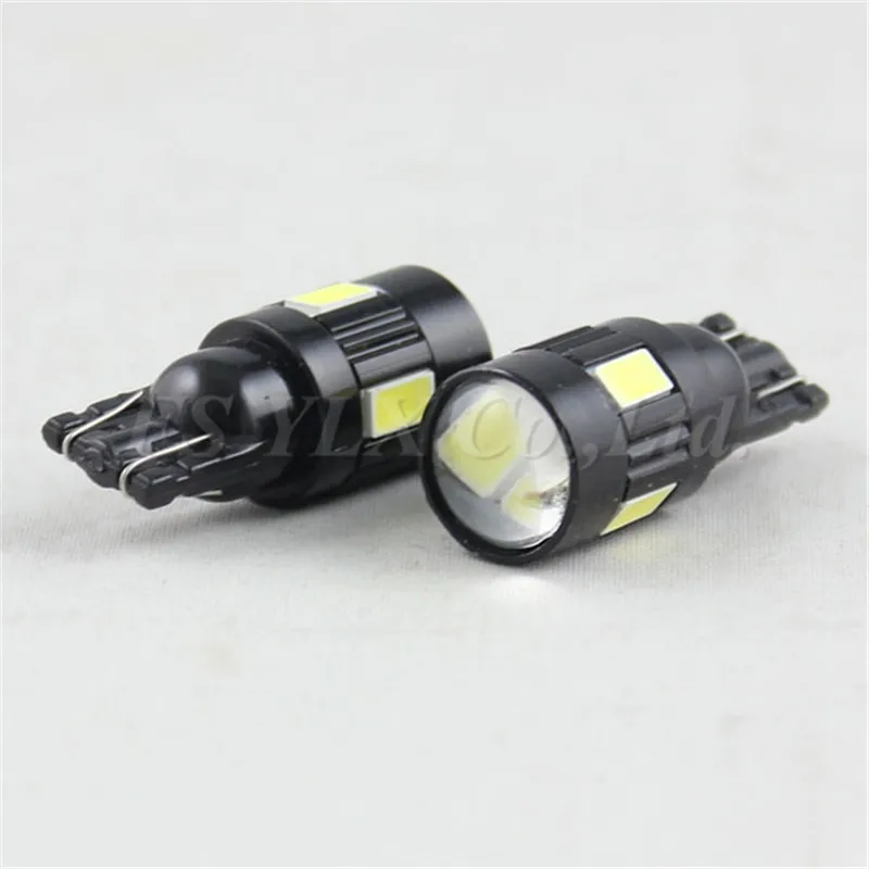FSYLX 10 шт. T10 W5W 168 194 SMD без ошибок Светодиодные клиновидные боковые лампочки для