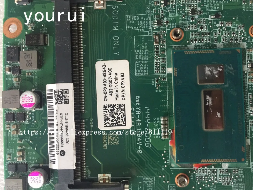 Yourui CN-0PXV9J PXV9J 0PXV9J для Dell Vostro 5480 ноутбук материнская плата с i7-5500u Процессор DDR3 Тесты